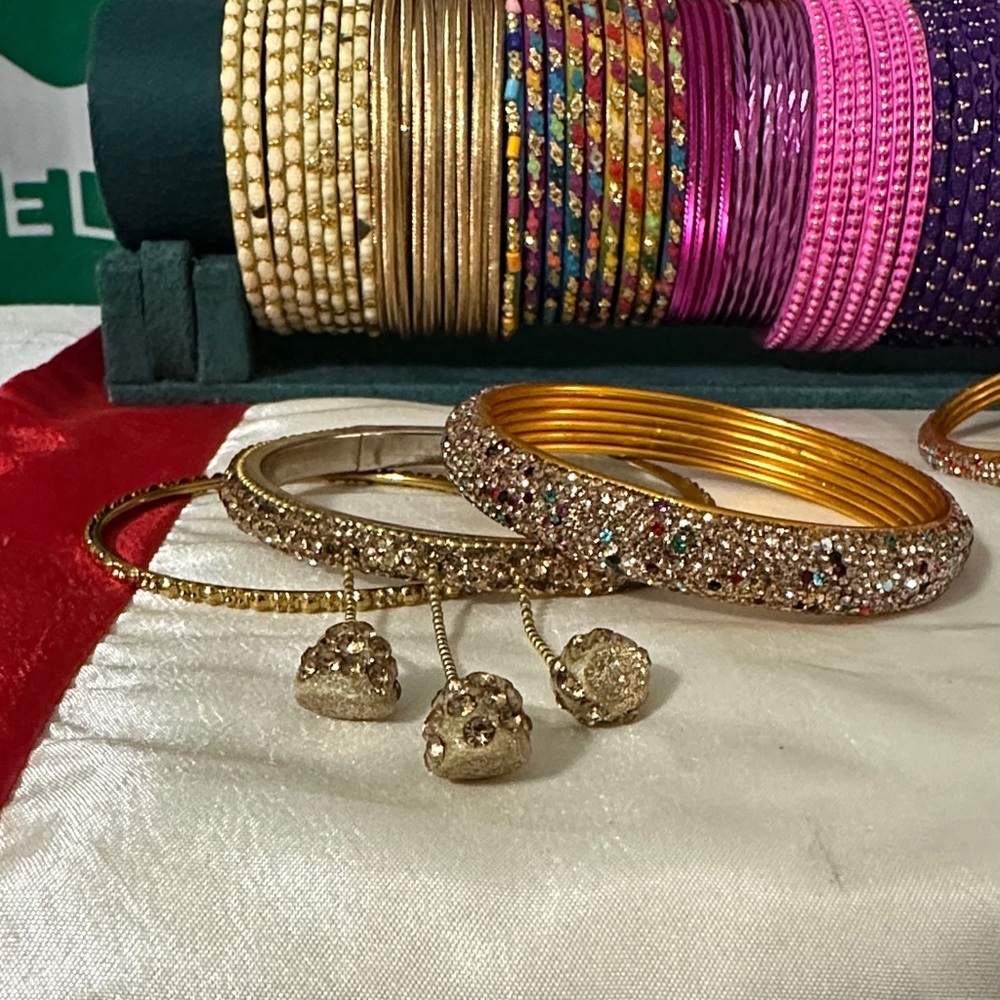 Sparkling Gold and Silver Bracelet Set of 3